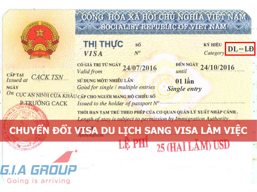Chuyển đổi visa du lịch sang visa làm việcchuyển đổi visa DL sang visa LĐ