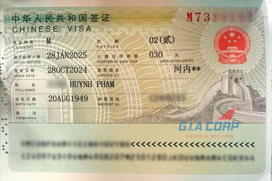 visa Trung Quốc
