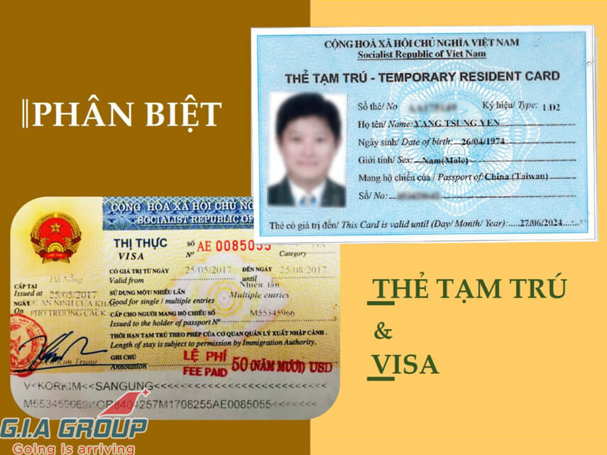 thẻ tạm trú và visa