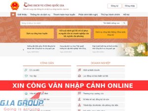 xin công văn nhập cảnh online trên dịch vụ công