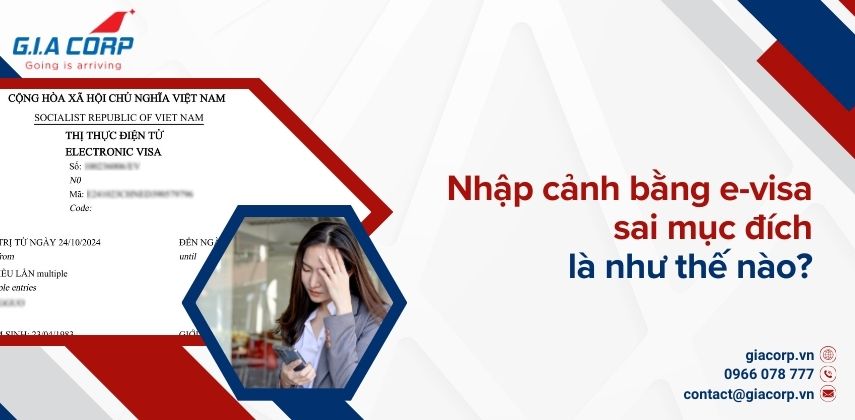 Nhập cảnh bằng E-Visa sai mục đích
