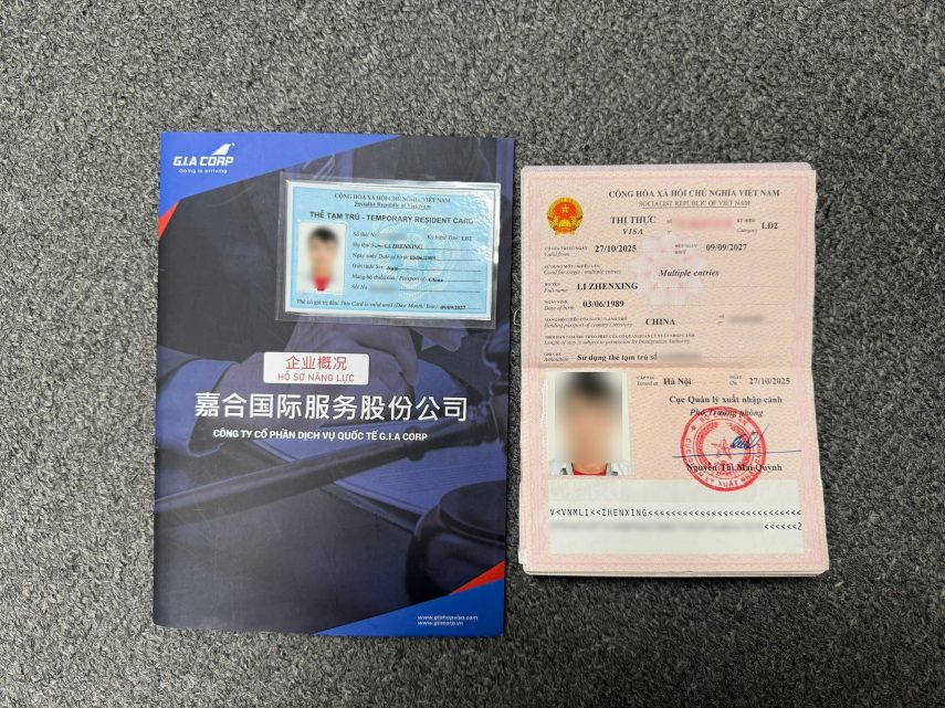 thẻ tạm trú giacorp