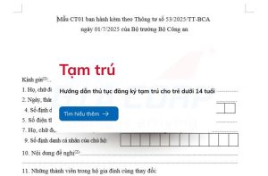 thu tuc dang ky tam tru cho tre duoi 14 tuoi